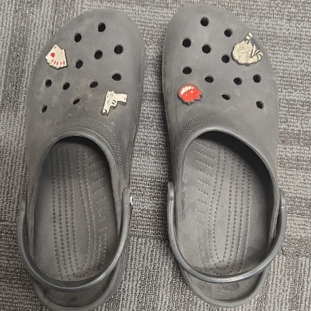 CROCS Gray Sandals with Ventilated Design
